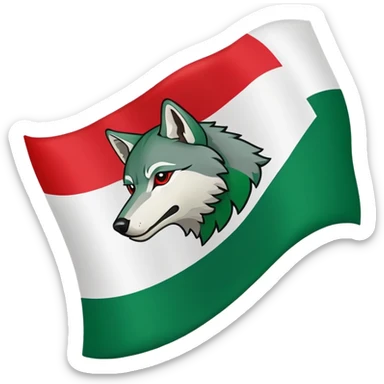 make a chechen flag emoji, the old one, with the wolf on it sticker