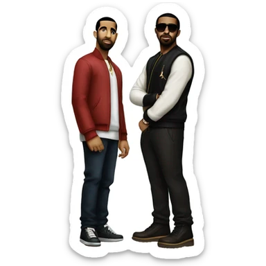 drake and p diddy sticker