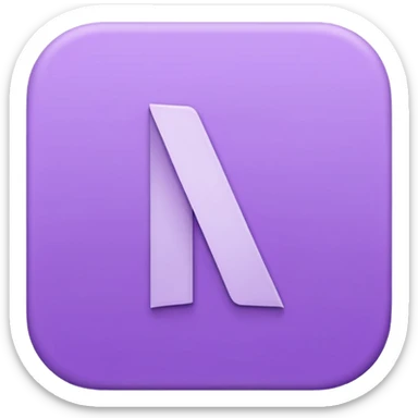Netflix aesthetic "N" logo in pastel purple sticker