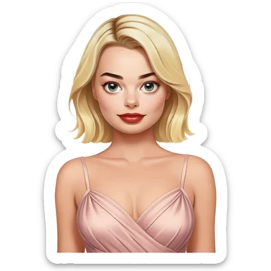 margot robbie in the wolf of walls street sticker