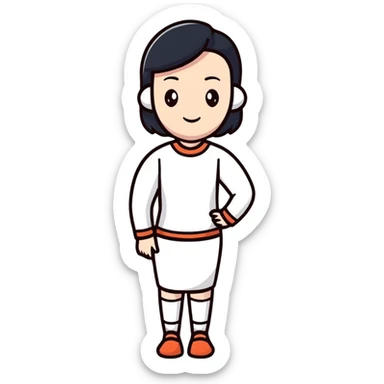 confident woman cartoon for cosmetic surgery advertisement sticker