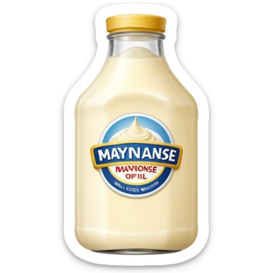 Glass Bottle of Mayonnaise sticker