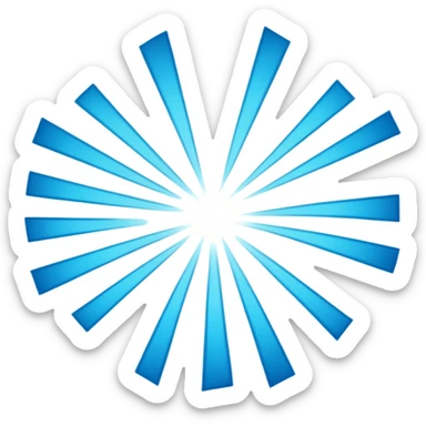 A lot of light blue rays  of storm sticker