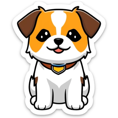 Shih tzu jack russel terrier sticker