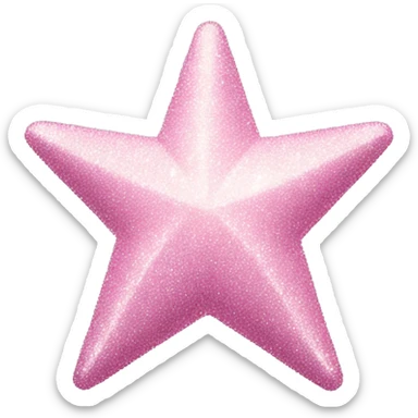 Pale pink glitter star sticker