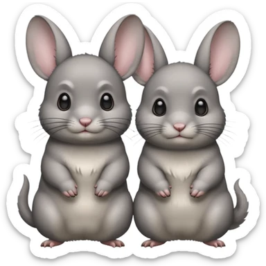 2 chinchillas  sticker