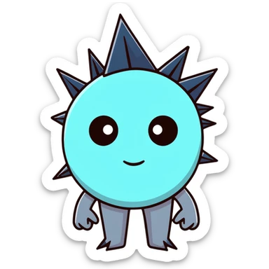 person with spikes through eyes like steel inquisitor sticker