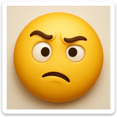 yellow emoji with a confused face sticker