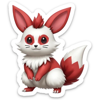 Shiny Furret-Flareon-Minccino-Zangoose-Hybrid (Full body) sticker