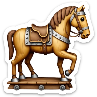 wooden horse trojan sticker
