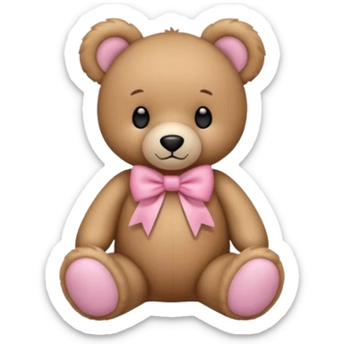 pink bow teddy solo sticker