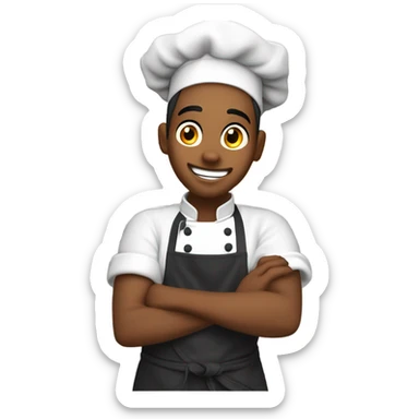 Beginner 19 year old chef saying WELCOME TO MY COOKING SHOW! while the whole kitchen is getting burnt down sticker