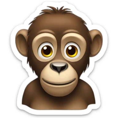 Animal Singe étonné  sticker