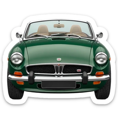 1977 British racing green Mgb roadster chrome bumper wire wheels reg plate YGR 151R  sticker