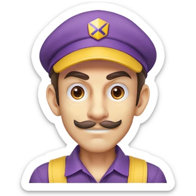 waluigi wearing a dhl hat sticker
