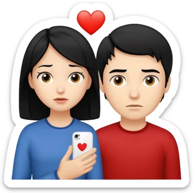 black hair girls ignore boy with blond hair sticker