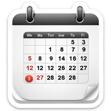 calendar with a date circled sticker