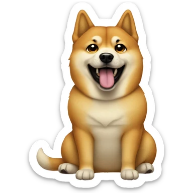 Doge dog saying shit sticker