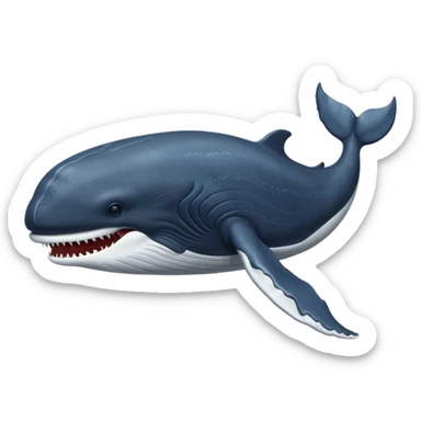 A biblical illustration of the whale that swallowed jonah sticker