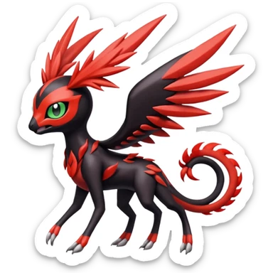 Meloetta-Yveltal-Nargacuga-Pokémon-Fakémon-creature sticker