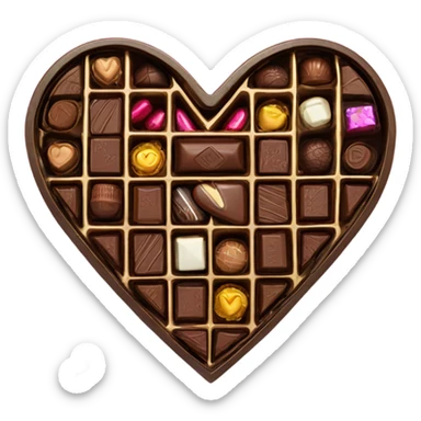 Heart shaped box of chocolates  sticker