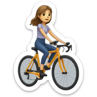 Fille en tenu de velo sticker