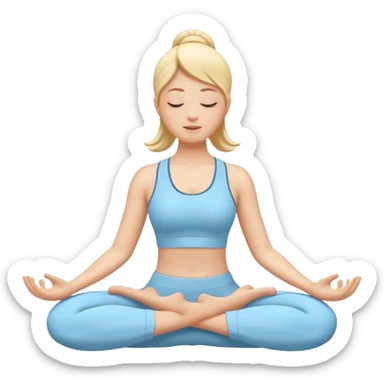 Yoga Breathing 3d Icon with color of A781F3
Make it light colro  sticker