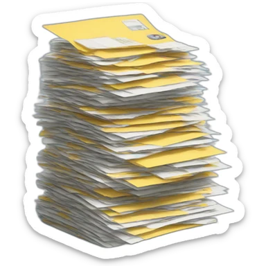 stack of electronic postcards sticker