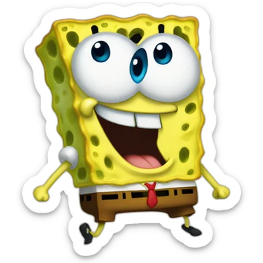 spongebob buffed sticker
