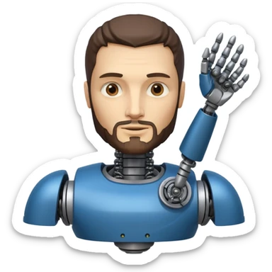 Make a half robot half Leonardo Davinci  sticker