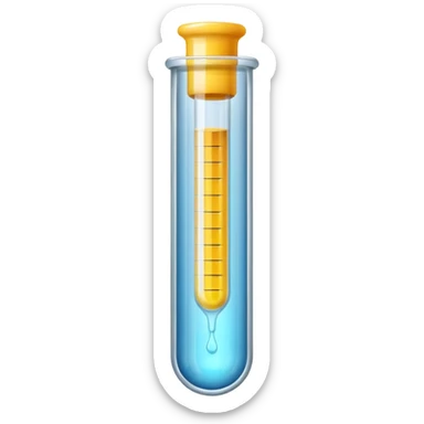 a test tube with a zipper sticker