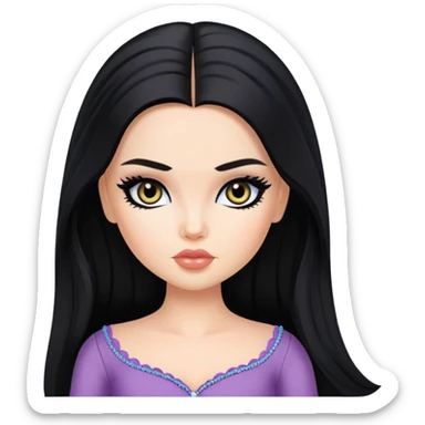 spanish beauty standard, pretty bratz baddie, black eyeliner sticker