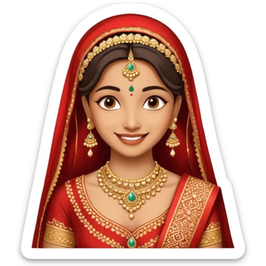 indian bride getup sticker