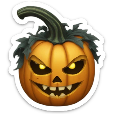 Punk rock pumpkin sticker