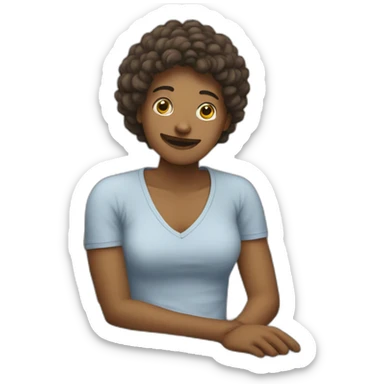 personne qui fait un sah sticker