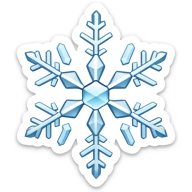 snowflake white sticker