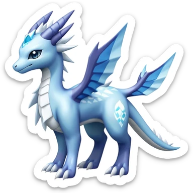 lugia-dialga-suicune-Glaceon-hybrid, full body sticker