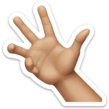 hand pinching sticker