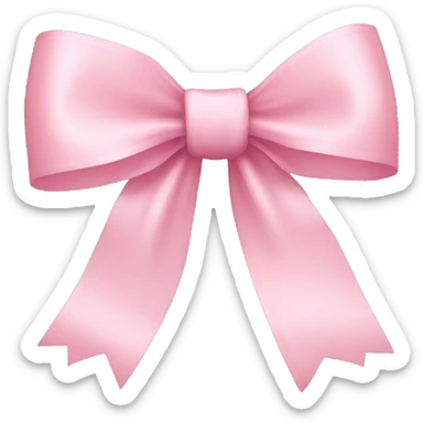 light pink ribbon bow sticker