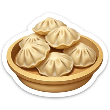 a handful buuz Mongolian dumplings sticker