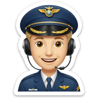 pilot saying phew sticker
