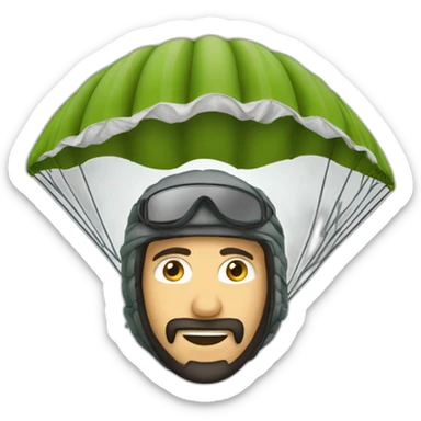 Man with keffiyeh in a paraglider sticker