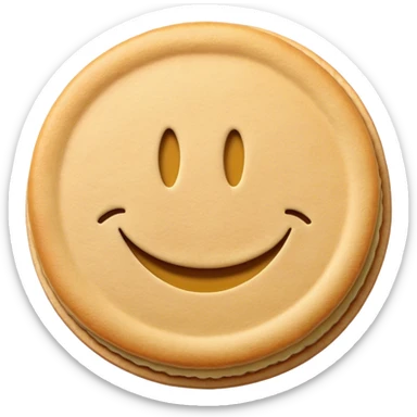 Nilla wafer with smiley face sticker