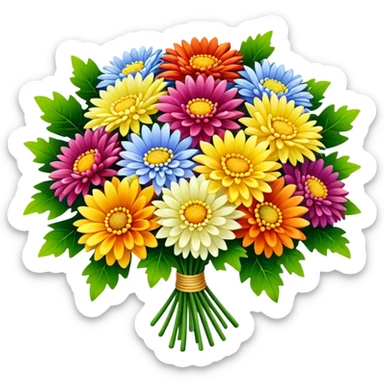 bouquet of chrysanthemums sticker