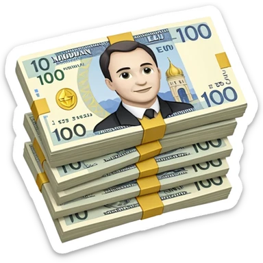 100 moldovan money sticker
