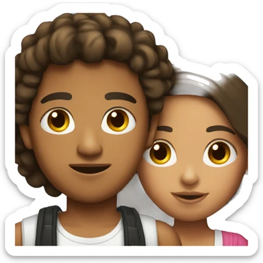 mexican boy and dominican girl  sticker