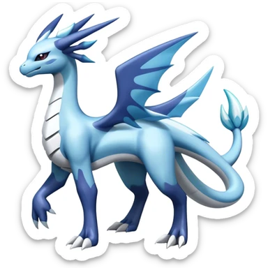 lugia-dialga-suicune-Glaceon-hybrid, full body sticker