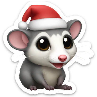 Christmas opossum  sticker