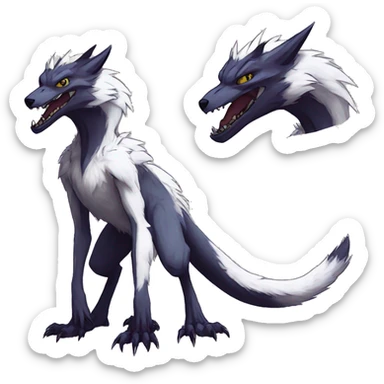 Cool Edgy Modern Sergal species by LiLaiRa full body sticker