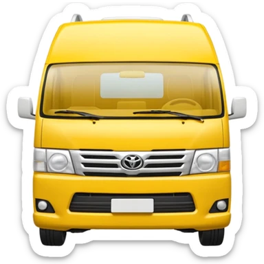 3D emoji of a Peruvian urban toyota hiace sticker